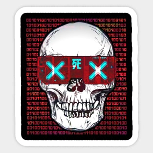 Cyberpunk Skull Sticker